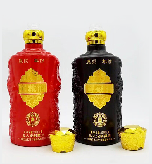 贵州喷釉烤花瓶